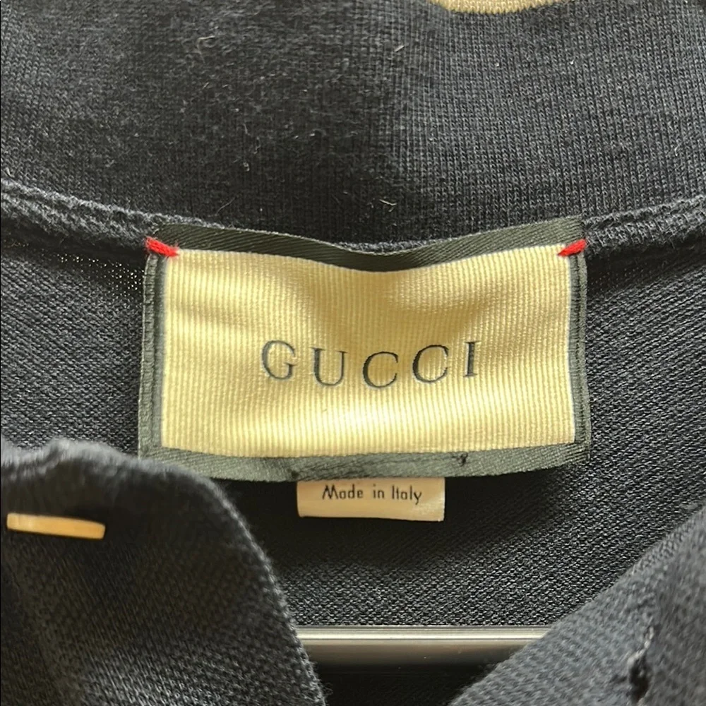 Gucci Blue Polo Shirt with Classic Collar and Short Sleeves